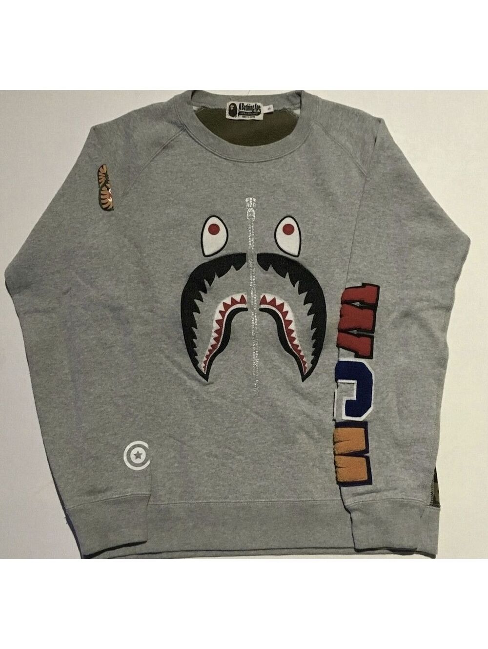 Bape shark crew neck pullover sweatshirt